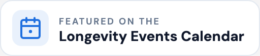 Featured on the Longevity Events Calendar — light badge